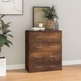 Sideboard with 4 smoked oak drawers 60x30.5x71 cm by vidaXL, Sideboards - Ref: Foro24-342580, Price: 80,19 €, Discount: %