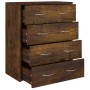 Sideboard with 4 smoked oak drawers 60x30.5x71 cm by vidaXL, Sideboards - Ref: Foro24-342580, Price: 79,93 €, Discount: %