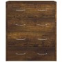 Sideboard with 4 smoked oak drawers 60x30.5x71 cm by vidaXL, Sideboards - Ref: Foro24-342580, Price: 79,93 €, Discount: %