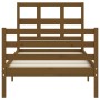 Honey brown solid wood bed frame with headboard 90x200cm by vidaXL, Beds and slatted bases - Ref: Foro24-3194819, Price: 116,...