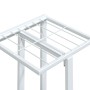 Flower stand with 4 heights and white iron wheels 44x23x80cm by vidaXL, Pot stands - Ref: Foro24-343116, Price: 38,09 €, Disc...