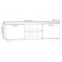 Weißer TV-Schrank aus Sperrholz, 120 x 40,5 x 35 cm von vidaXL, TV-Möbel - Ref: Foro24-342615, Preis: 103,43 €, Rabatt: %