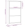 Shoe cabinet with mirror, 3 levels, black, 63x17x102.5 cm by vidaXL, Shoe racks and shoe organizers - Ref: Foro24-342635, Pri...