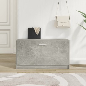 Concrete gray plywood shoe bench 80x24x45 cm by vidaXL, Shoe racks and shoe organizers - Ref: Foro24-342642, Price: 68,72 €, ...