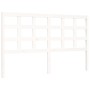 Double bed frame with white solid wood headboard by vidaXL, Beds and slatted bases - Ref: Foro24-3193992, Price: 145,25 €, Di...