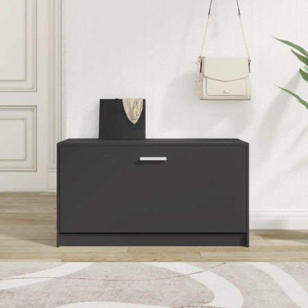 Black plywood shoe bench 80x24x45 cm by vidaXL, Shoe racks and shoe organizers - Ref: Foro24-342641, Price: 79,74 €, Discount: %