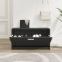 Banco zapatero de madera contrachapada negro 80x24x45 cm de vidaXL, Zapateros y organizadores de calzado - Ref: Foro24-342641...