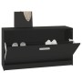 Banco zapatero de madera contrachapada negro 80x24x45 cm de vidaXL, Zapateros y organizadores de calzado - Ref: Foro24-342641...