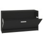 Black plywood shoe bench 80x24x45 cm by vidaXL, Shoe racks and shoe organizers - Ref: Foro24-342641, Price: 79,74 €, Discount: %