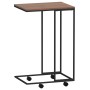 Black plywood side table with wheels 40x30x63.5 cm by vidaXL, Coffee table - Ref: Foro24-343096, Price: 40,21 €, Discount: %