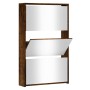 Shoe cabinet and mirror 3 levels smoked oak 63x17x102.5 cm by vidaXL, Shoe racks and shoe organizers - Ref: Foro24-342638, Pr...