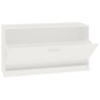 Glossy white plywood shoe bench 80x24x45 cm by vidaXL, Shoe racks and shoe organizers - Ref: Foro24-342643, Price: 77,11 €, D...