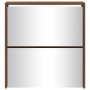 Shoe cabinet with mirror 2 levels brown oak 63x17x67 cm by vidaXL, Shoe racks and shoe organizers - Ref: Foro24-342634, Price...