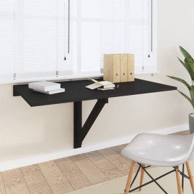 Black plywood folding wall table 100x60x56 cm by vidaXL, Folding tables - Ref: Foro24-342647, Price: 64,71 €, Discount: %