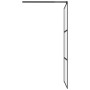 Accessible shower screen black frosted ESG glass 80x195cm by vidaXL, Shower walls and screens - Ref: Foro24-151876, Price: 20...