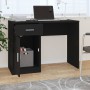 Desk with drawer and black wooden cabinet 100x40x73 cm by vidaXL, Desks - Ref: Foro24-342653, Price: 94,55 €, Discount: %