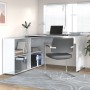 White glossy plywood corner desk by vidaXL, Desks - Ref: Foro24-342661, Price: 182,46 €, Discount: %