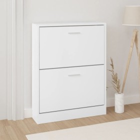 White plywood shoe cabinet 59x17x81 cm by vidaXL, Shoe racks and shoe organizers - Ref: Foro24-342534, Price: 72,12 €, Discou...