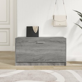 Banco zapatero madera contrachapada gris Sonoma 80x24x45 cm de vidaXL, Zapateros y organizadores de calzado - Ref: Foro24-342...