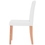 Dining table chairs 5 pieces oak artificial leather cream color by vidaXL, Furniture sets for kitchens and dining rooms - Ref...