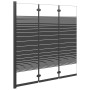 Folding shower screen with 3 black ESG panels 130x130 cm by vidaXL, shower doors - Ref: Foro24-151864, Price: 174,07 €, Disco...