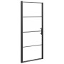 Black semi-frosted glass shower door 81x195 cm by vidaXL, shower doors - Ref: Foro24-151865, Price: 191,59 €, Discount: %