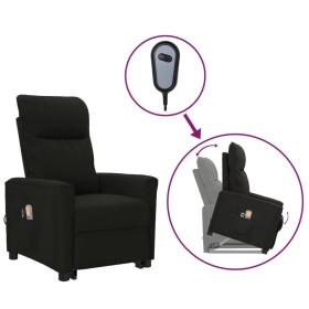 Black fabric elevating massage chair by vidaXL, Electric massage chairs - Ref: Foro24-3098185, Price: 342,99 €, Discount: %