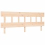 Bed frame with solid wood headboard 200x200 cm by vidaXL, Beds and slatted bases - Ref: Foro24-3193616, Price: 139,91 €, Disc...