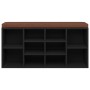 Black plywood shoe bench 103x30x48 cm by vidaXL, Benches for halls and storage - Ref: Foro24-342609, Price: 102,15 €, Discoun...