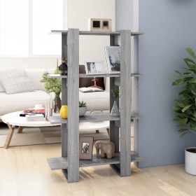 Sonoma gray shelving/space divider 80x30x123.5 cm by vidaXL, Bookcases and shelves - Ref: Foro24-813576, Price: 41,12 €, Disc...