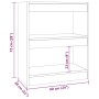 Shelf/space divider in brown oak color, 60x30x72 cm. by vidaXL, Bookcases and shelves - Ref: Foro24-813601, Price: 42,27 €, D...