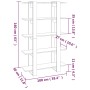 Sonoma gray shelving/space divider 100x30x160 cm by vidaXL, Bookcases and shelves - Ref: Foro24-813561, Price: 65,53 €, Disco...