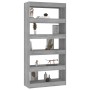 Estantería/divisor madera ingeniería gris Sonoma 80x30x166 cm de vidaXL, Librerías y estanterías - Ref: Foro24-813624, Precio...