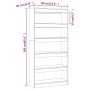 Sonoma gray engineered wood shelf/divider 80x30x166 cm by vidaXL, Bookcases and shelves - Ref: Foro24-813624, Price: 89,13 €,...