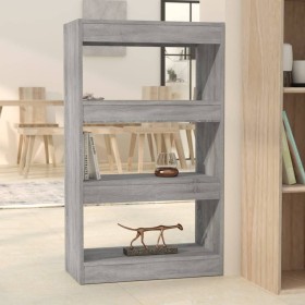 Estantería/divisor madera ingeniería gris Sonoma 60x30x103 cm de vidaXL, Librerías y estanterías - Ref: Foro24-813603, Precio...