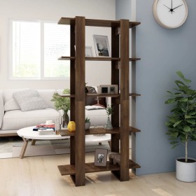 Oak brown plywood shelf 80x30x160 cm by vidaXL, Bookcases and shelves - Ref: Foro24-813574, Price: 66,24 €, Discount: %