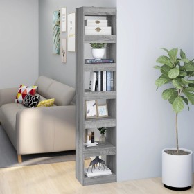 Estantería/divisor de espacios gris Sonoma 40x30x198 cm de vidaXL, Librerías y estanterías - Ref: Foro24-813597, Precio: 77,9...