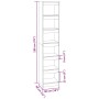 Sonoma gray shelving/space divider 40x30x198 cm by vidaXL, Bookcases and shelves - Ref: Foro24-813597, Price: 86,27 €, Discou...