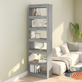 Estantería/divisor de espacios gris Sonoma 60x30x198 cm de vidaXL, Librerías y estanterías - Ref: Foro24-813612, Precio: 83,9...