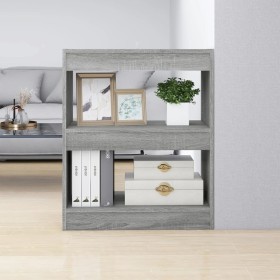 Estantería/divisor de espacios color gris Sonoma 60x30x72 cm de vidaXL, Librerías y estanterías - Ref: Foro24-813600, Precio:...