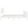 White solid wood bed frame with headboard 120x200 cm by vidaXL, Beds and slatted bases - Ref: Foro24-3193462, Price: 131,45 €...