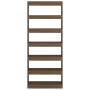 Oak brown engineered wood shelf/divider 80x30x198 cm by vidaXL, Bookcases and shelves - Ref: Foro24-813628, Price: 105,00 €, ...