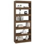 Estantería/divisor madera ingeniería marrón roble 80x30x198 cm de vidaXL, Librerías y estanterías - Ref: Foro24-813628, Preci...