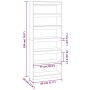 Eichenbraunes Holzwerkstoffregal/Trennwand, 80 x 30 x 198 cm von vidaXL, Bücherregale und Regale - Ref: Foro24-813628, Preis:...