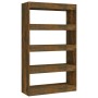 Shelving unit/divider in smoked oak engineered wood, 80x30x135 cm by vidaXL, Bookcases and shelves - Ref: Foro24-813620, Pric...