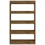 Shelving unit/divider in smoked oak engineered wood, 80x30x135 cm by vidaXL, Bookcases and shelves - Ref: Foro24-813620, Pric...