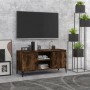 TV cabinet with smoked oak metal legs 103.5x35x50 cm by vidaXL, TV Furniture - Ref: Foro24-813161, Price: 57,02 €, Discount: %