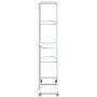 Flower stand 5 heights white iron wheels 44x23x100cm by vidaXL, Pot stands - Ref: Foro24-343118, Price: 40,49 €, Discount: %