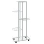 Flower stand 5 heights white iron wheels 44x23x100cm by vidaXL, Pot stands - Ref: Foro24-343118, Price: 40,49 €, Discount: %