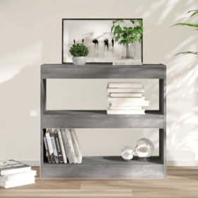 Estantería/divisor de espacios gris Sonoma 80x30x72 cm de vidaXL, Librerías y estanterías - Ref: Foro24-813615, Precio: 52,51...